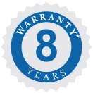 8 Years warranty